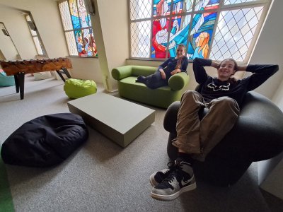 Pauli-Lounge auf der Empore